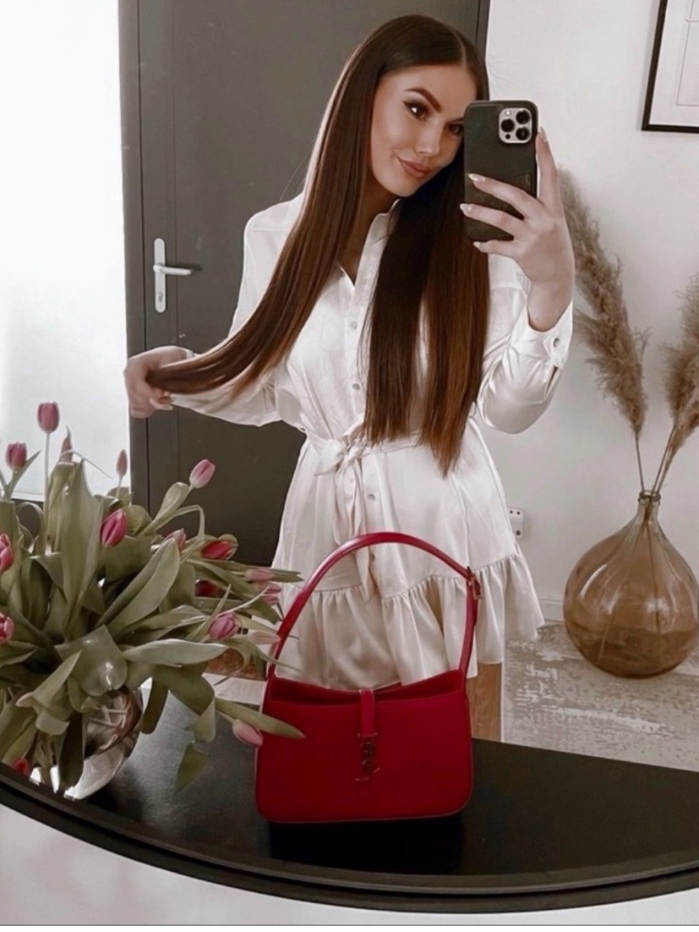 Zara White Ruffle-Hem Shirt Mini Dress - Picture 7 of 12